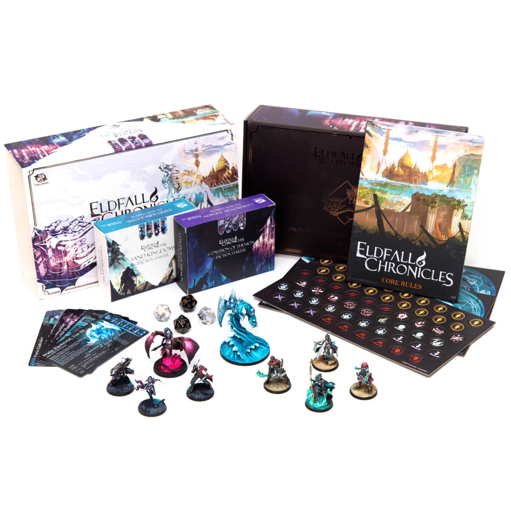 Хроники Eldfall: для двух игроков стартовый набор: коалиция Thenion и Песок Королевств